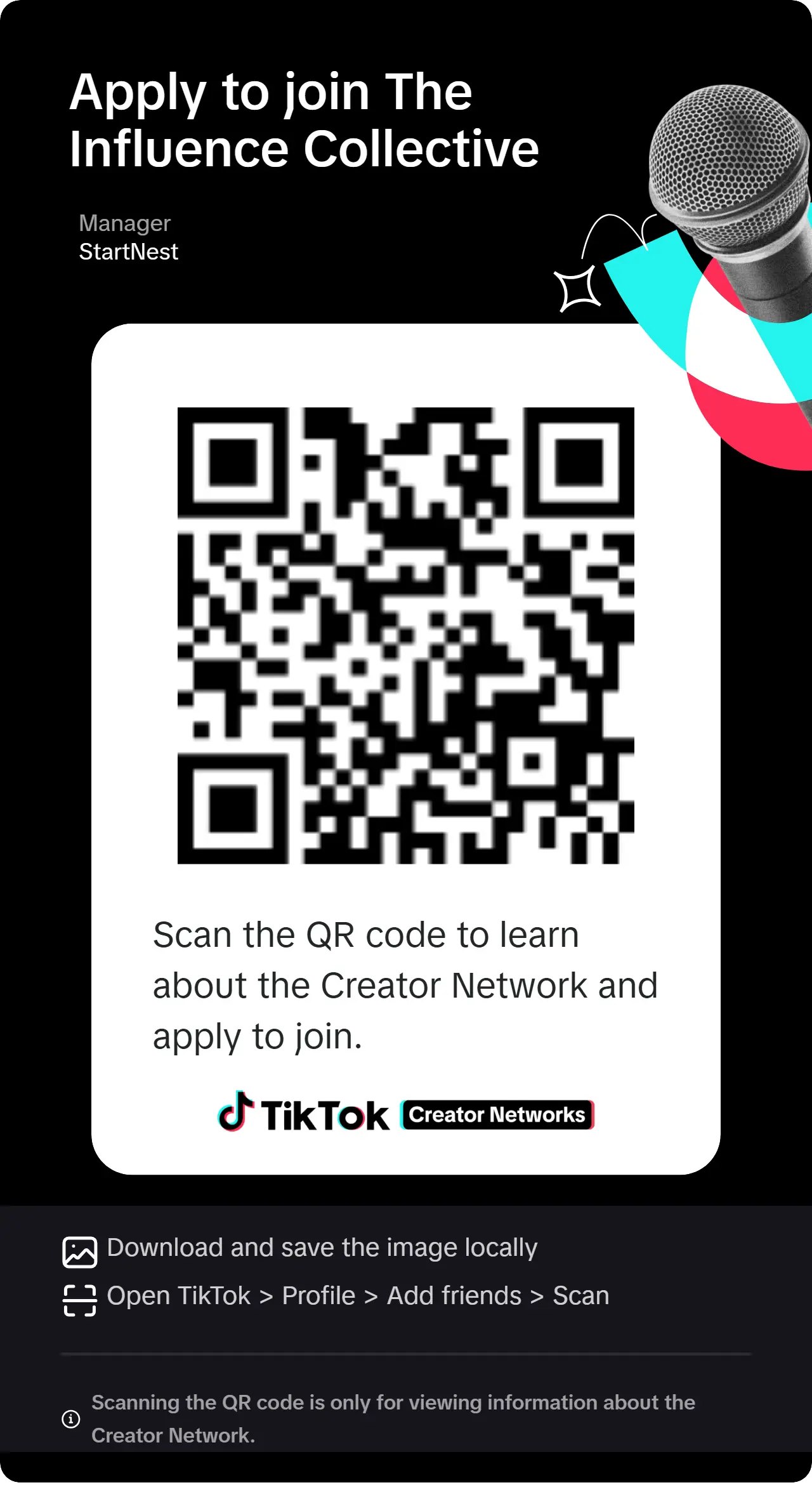 TikTok Agency QR Code UK Region